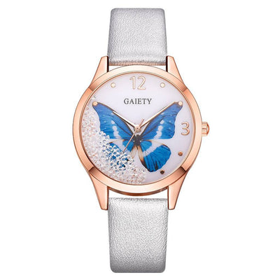 Gaiety Brand Women Watches Luxury Removable Rhinestone Butterfly Watches Ladies Leather Dress Ladies Wrist Watches Female Clock