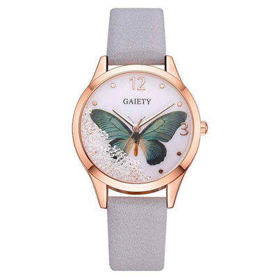 Gaiety Brand Women Watches Luxury Removable Rhinestone Butterfly Watches Ladies Leather Dress Ladies Wrist Watches Female Clock